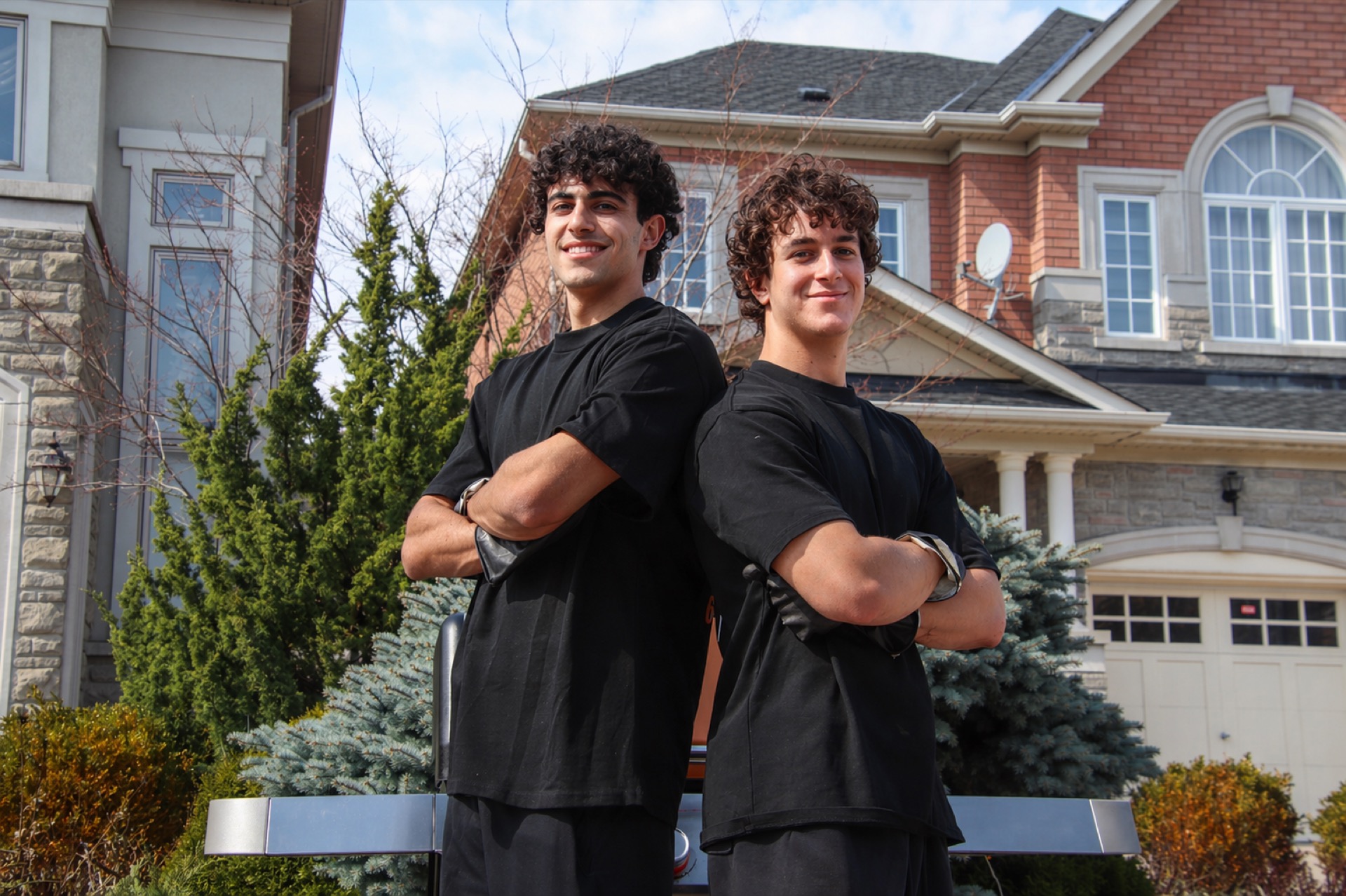 Jamie and Edan, the Clean Crew founders, on-site in the GTA